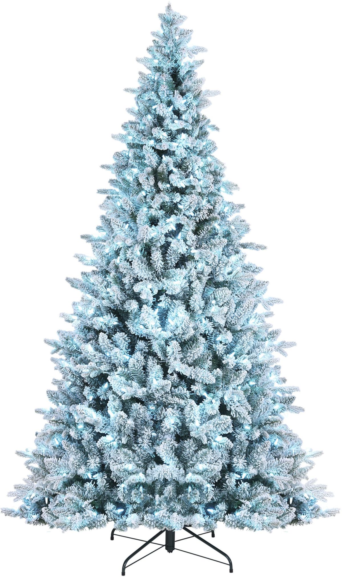 Alexa Enabled 7.5′ Flocked Prelit Artificial Christmas Tree