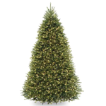 8ft. Pre-Lit Flocked West Virginia Fir Artificial Christmas Tree, Clear LED Lights