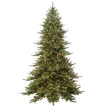 7.5ft. Pre-Lit Champagne Tinsel Fir Slim Artificial Christmas Tree, Clear Dura-Lit™ Lights