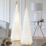 Holiday Cone Trees w/Multicolor LED Lights, 3-piece